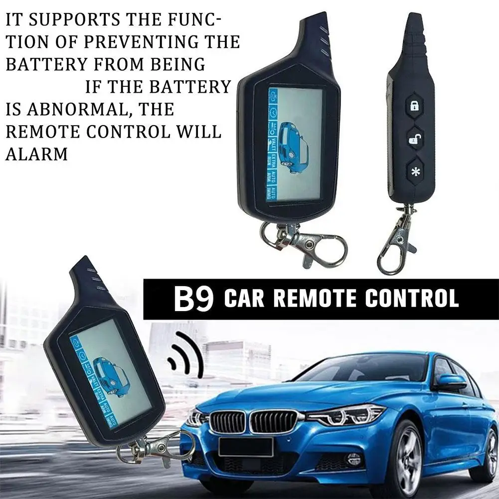 Top Quality B9 LCD Remote Control Key For Russian Vehicle Security Two Way Car Alarm System Starline  Keychain Fob