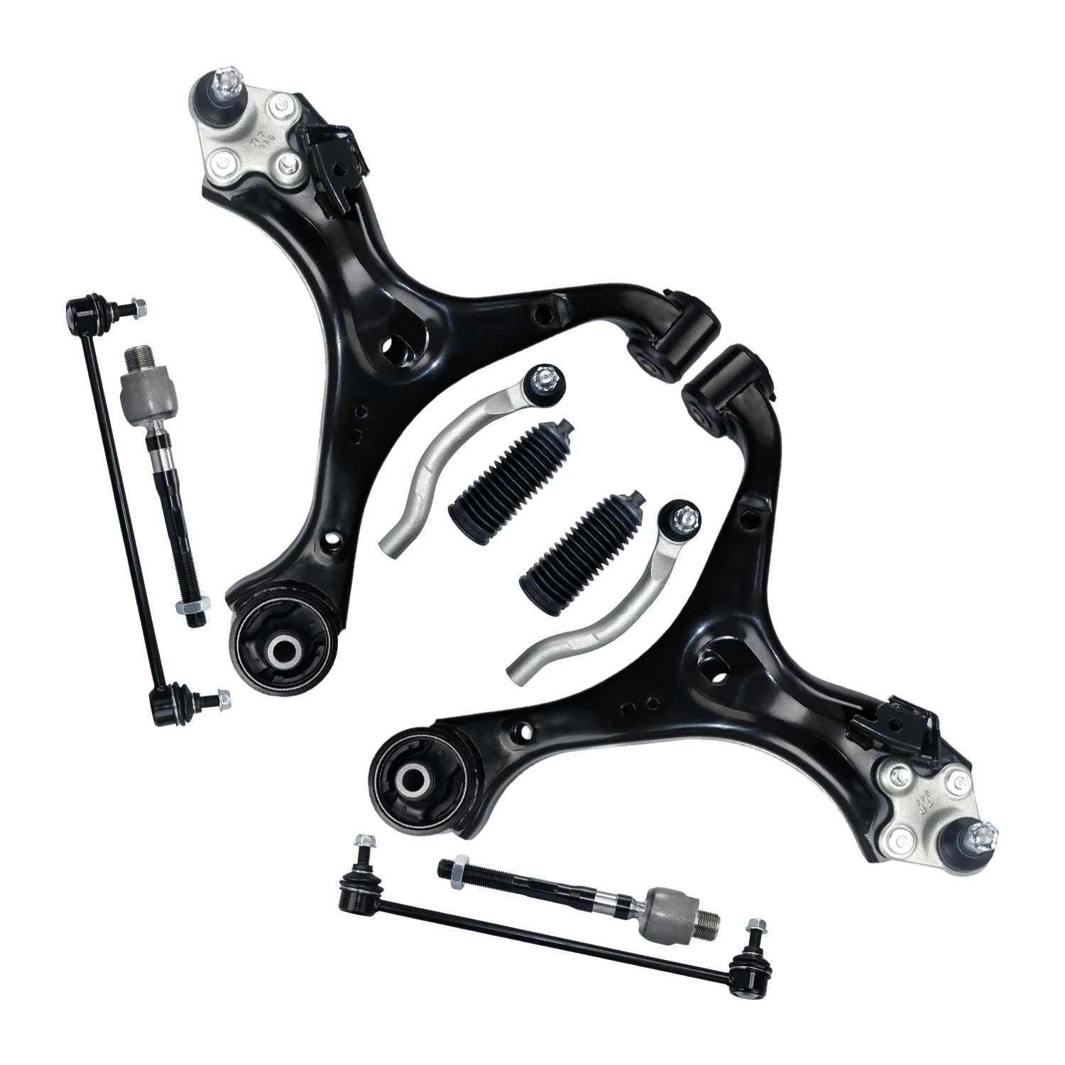 Kit de Suspensión AzbuStag de 10 Piezas para Honda Civic 2013 2014 2015: Brazo de Control Inferior Delantero Izquierdo y Derecho, Barra Estabilizadora, Rótula de Dirección