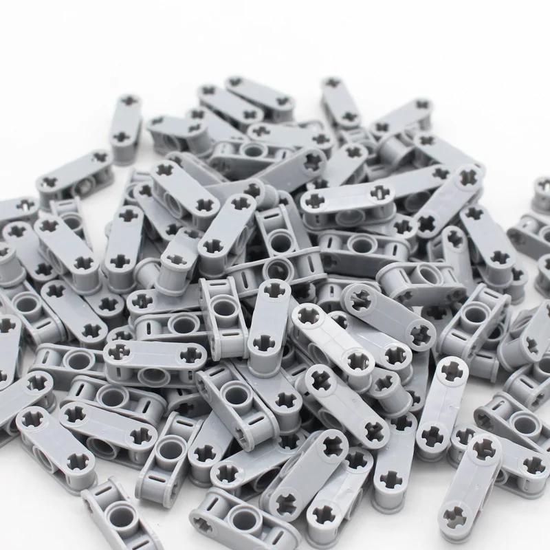 50pcs Technology 32184 Axle Pin Connector Perpendicular 3L with Center Pin Hole Bricks Building Blocks Accessories Compatible