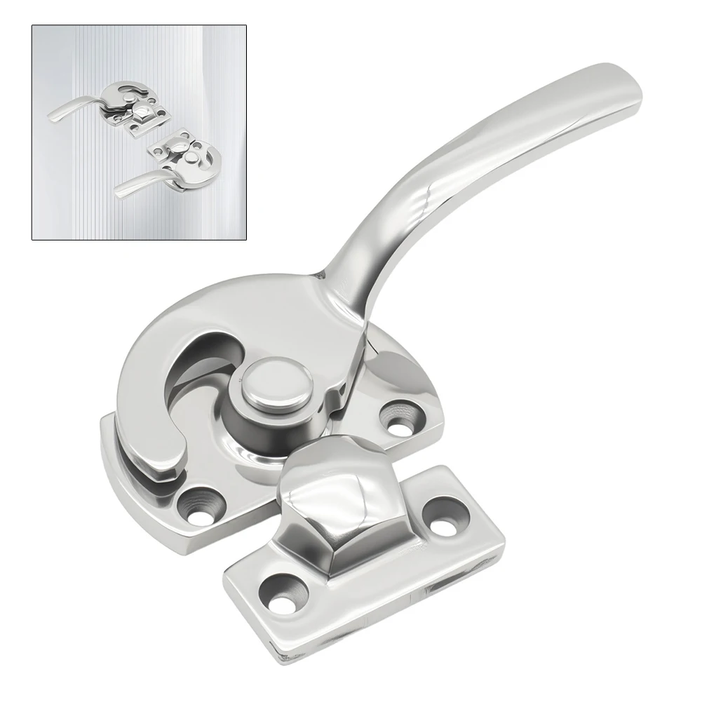 

1 шт. Прочная дверная защелка из нержавеющей стали, замок для оконных створок, фурнитура для вертикальных и горизонтальных раздвижных окон