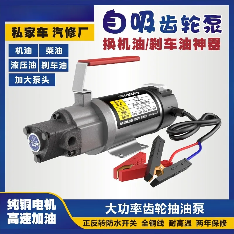 12V/24V/220V 200W High Power DC Gear Oil Pump 12A Electric Hydraulic Reducer Oil Pump