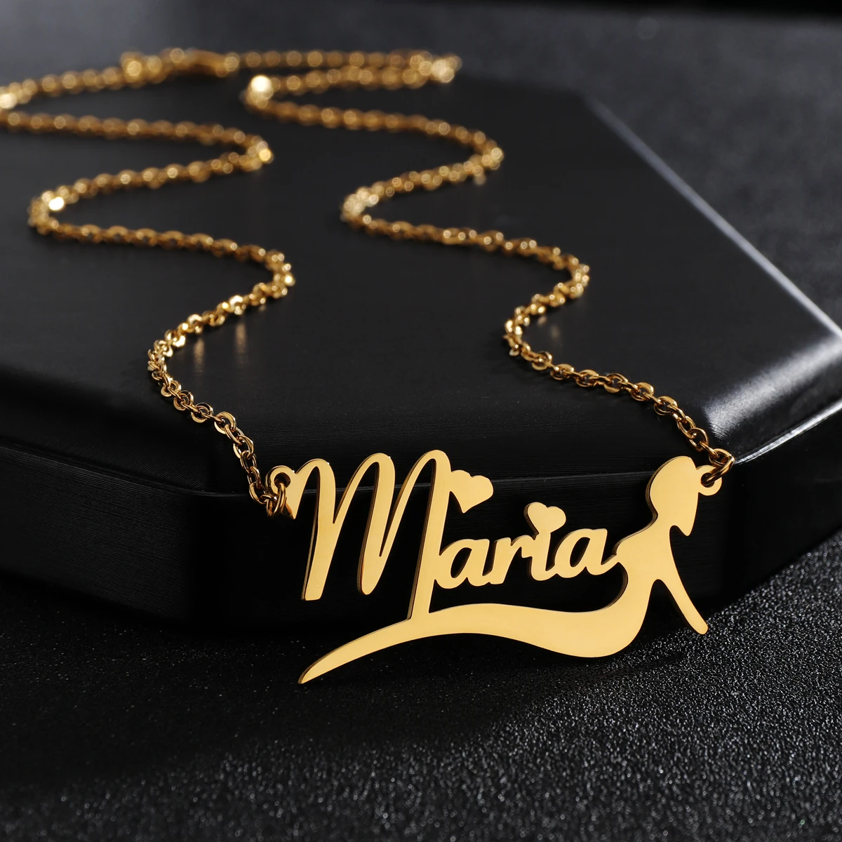 Atoztide Personalized Custom Pendant Necklaces Stainless Steel Chain Arabic Name Choker Summer for Women Birthday Jewelry Gift view 6