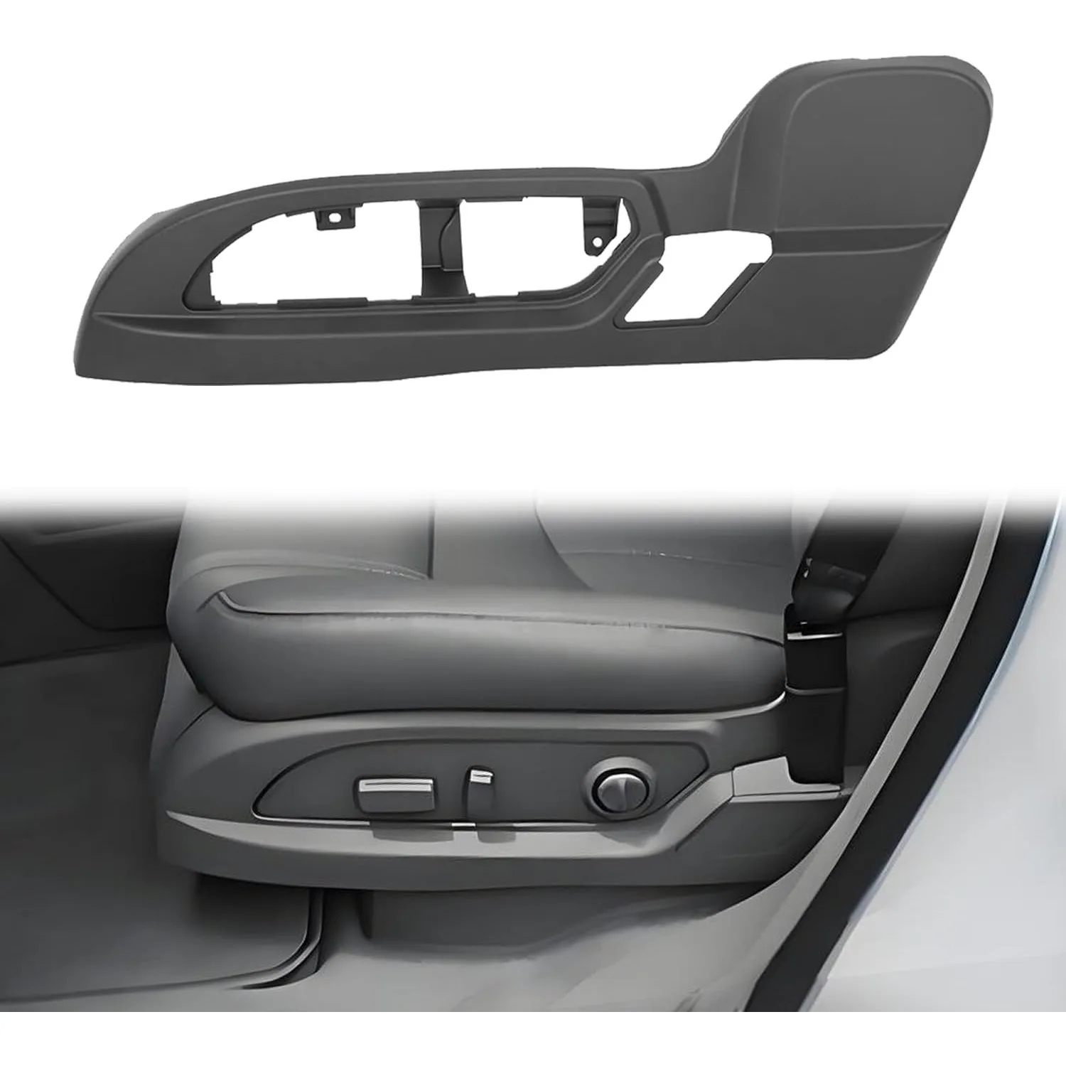 

Крышка гусеницы сиденья водителя, накладка на рамку, черная для Chevrolet Traverse/GMC Acadia/Buick Enclave 2009-2017 OE # 25941769