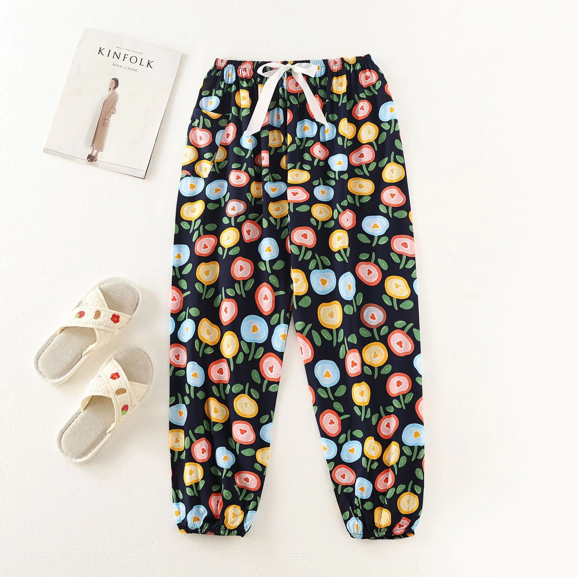 New Women's Pants Trousers Spring Summer Thin Cool Anti-Mosquito Home Pants Soft Rayon Sleeping Bottoms Beach Wear Sleepwear