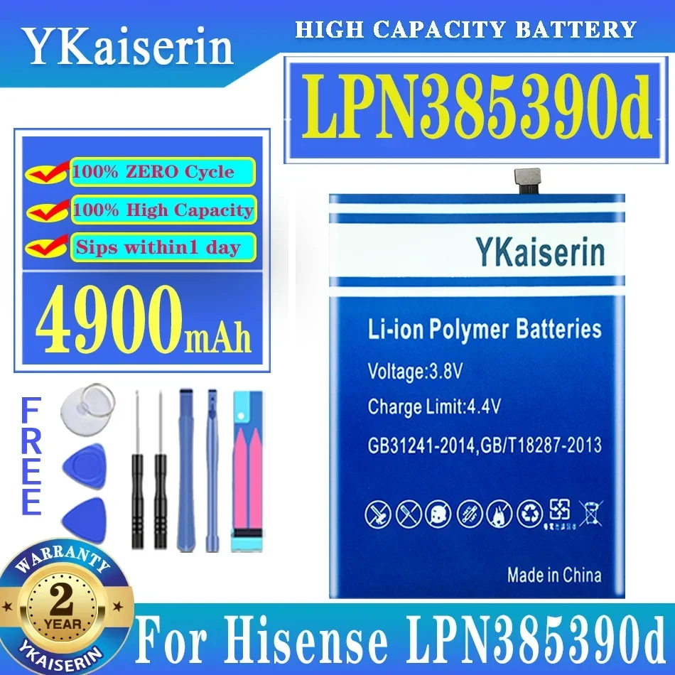 YKaiserin Battery LPN385390D 4900mAh for Hisense LPN385390d Mobile Phone Batteries