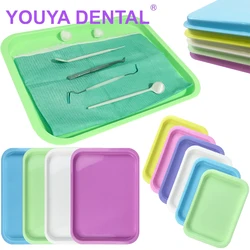 1Pcs Dental Lab Storage Box Colourful Plastic Work Tray Nail Art Equipment Container Dentistry Instruments Tool Organizer Plate