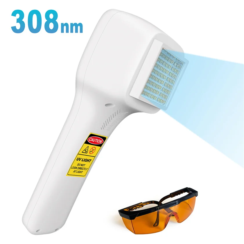 

Professional UV Treatment 308nm for Vitiligo Psoriasis Equipment Light Therapy Ultraviolet Light for Eczema Dermatitis Home Use