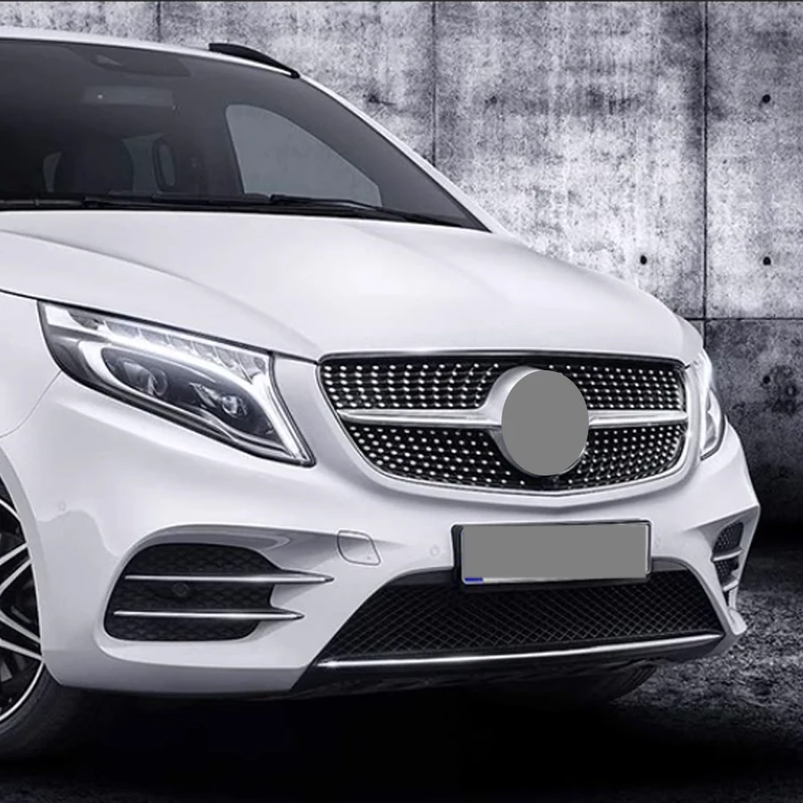 Diamond Style Front Bumper Grille Hood Tuning Racing Grill For Mercedes Benz V Class W447 2015-2019 2020-2023