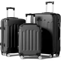3-Piece Luggage Set Travel Lightweight Suitcases with Rolling Wheels, TSA lock & Hardside Corner, Family Travel Luggages Sets