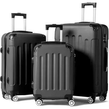 3-Piece Luggage Set Travel Lightweight Suitcases with Rolling Wheels, TSA lock & Hardside Corner, Family Travel – view 1