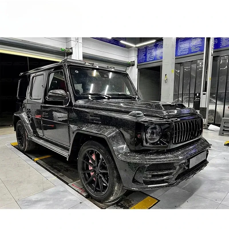 Applicable to Forged carbon M-type full body kit G wagon G63 W464 GG500 G550 car bumper hood door trim