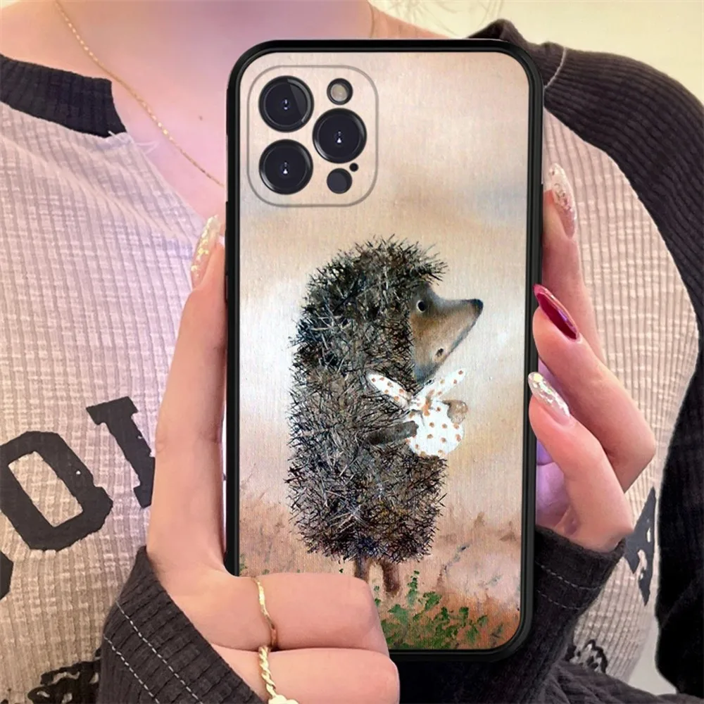 Bright Hedgehog In The Fog Phone Case Silicone Soft for iphone 15 14 13 12 11 Pro Mini XS MAX 8 7 6 Plus X XS XR Cover