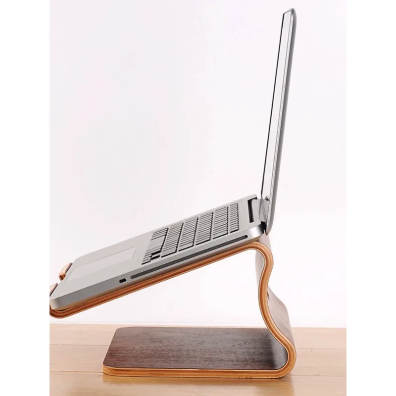 Wooden laptop stand, office mat, raised wooden stand