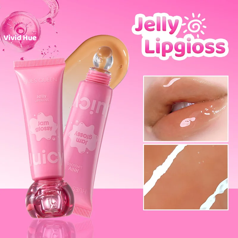 Tinted Lip Gloss Transparent Cap Lip Glaze Moisturizing Lip Oil Lip Mask Long Lasting Hydrating Shiny Lip Makeup Daily Lip Cosme