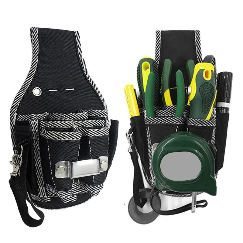 Multifunctional Tool Bag Nylon Fabric Tool Belt Screwdriver Kit Holder Tool Bag Pocket Pouch Bag Electrician Waist Pocket Case