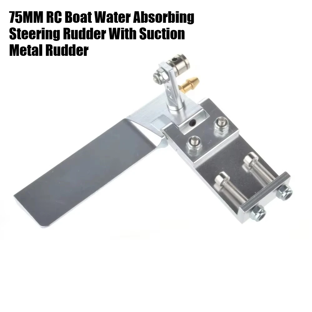 75MM RC Boat Water Absorbing Steering Rudder With Suction Metal Rudder for Electric Gas Power RC Model Boat Upgrade Parts