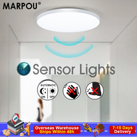 MARPOU LED Modern Radar Ceiling Light Sensitive Motion Sensor Cold White 220V Ceiling Light 50W40W Garage Balcony Corridor Light