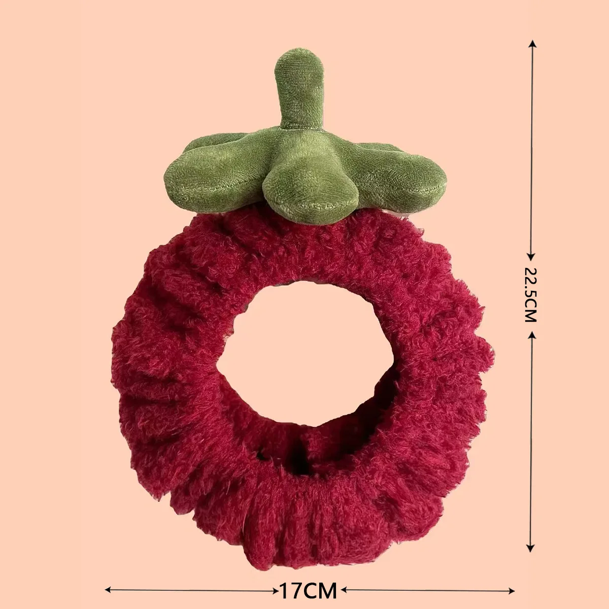 

1 Pcs Ladies' Hair Hoop Cute Sweet Cartoon Fruit Strawberry Leaf Facial For Girl Wash Plush Absorbent Moisture-proof Hair Bands