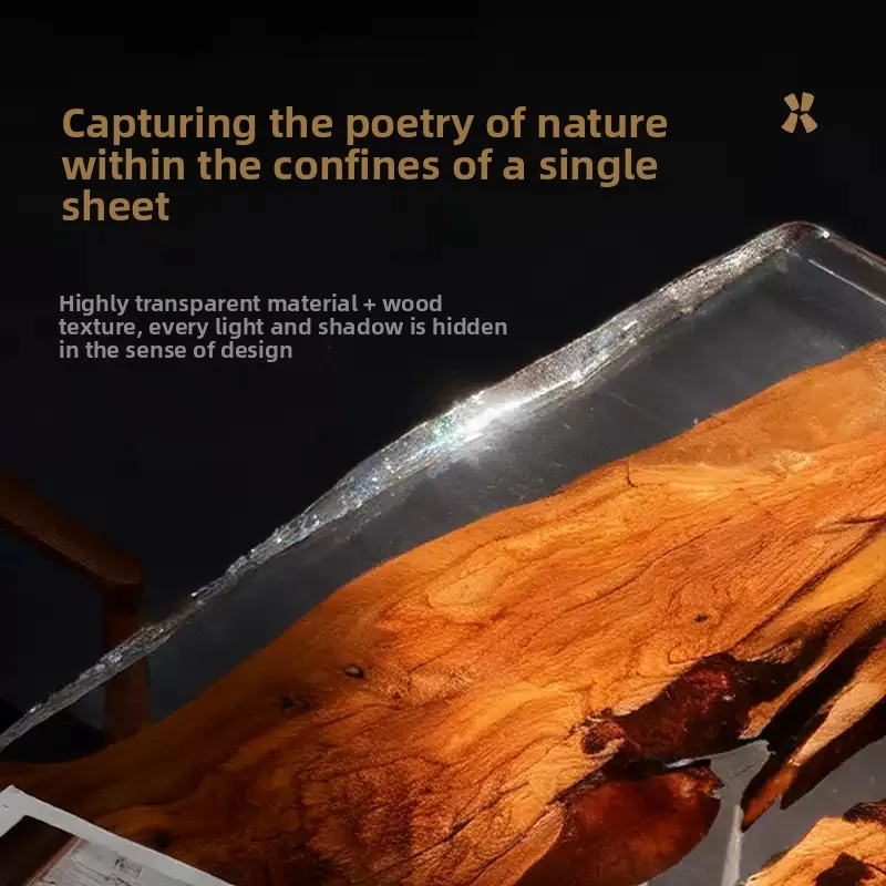 طاولة شاي كبيرة من الراتنج الخاص، طاولة طعام، مكتب متكامل، طاولة شاي، مكتب كبير، شاي نهري طويل #4