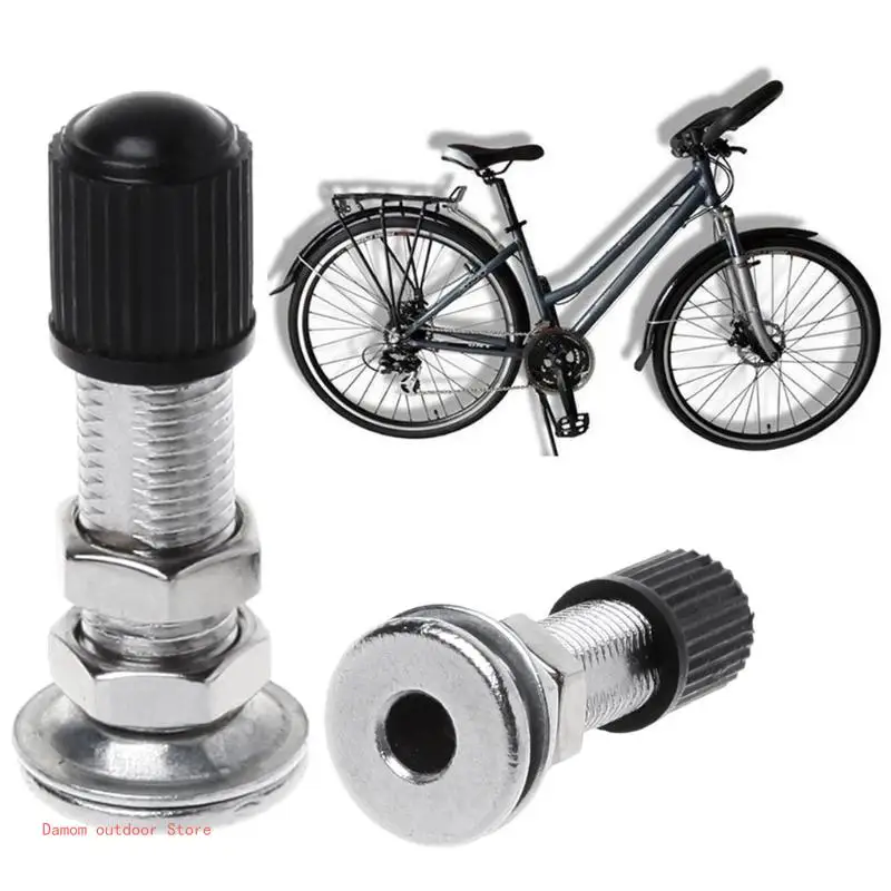 2 Pcs Lengthened Bicycles Wheel Tire Valves Zinc Alloy Mountain Bike Tyre Valves