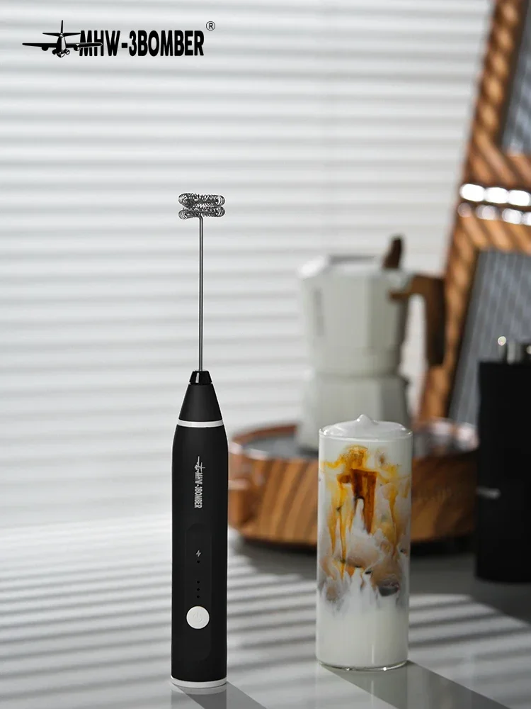 USB versátil leite Frother com vários anexos, adequado para várias bebidas e sobremesas