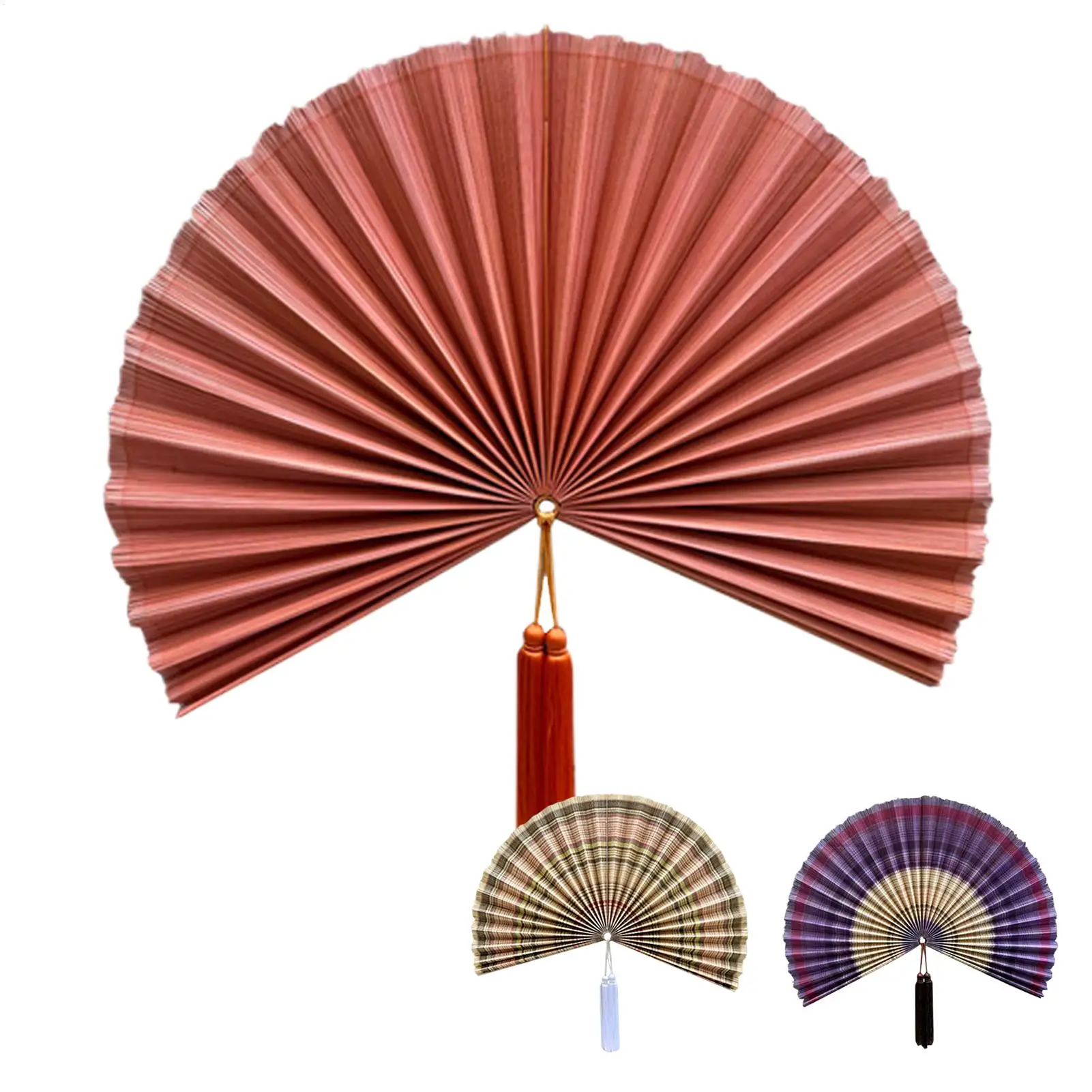 Wall Fan Decor 100cm Hangable Large Folding Ornament with Tassel Decorative Folding Fans for Home Living Room Over Bed Dorm Room
