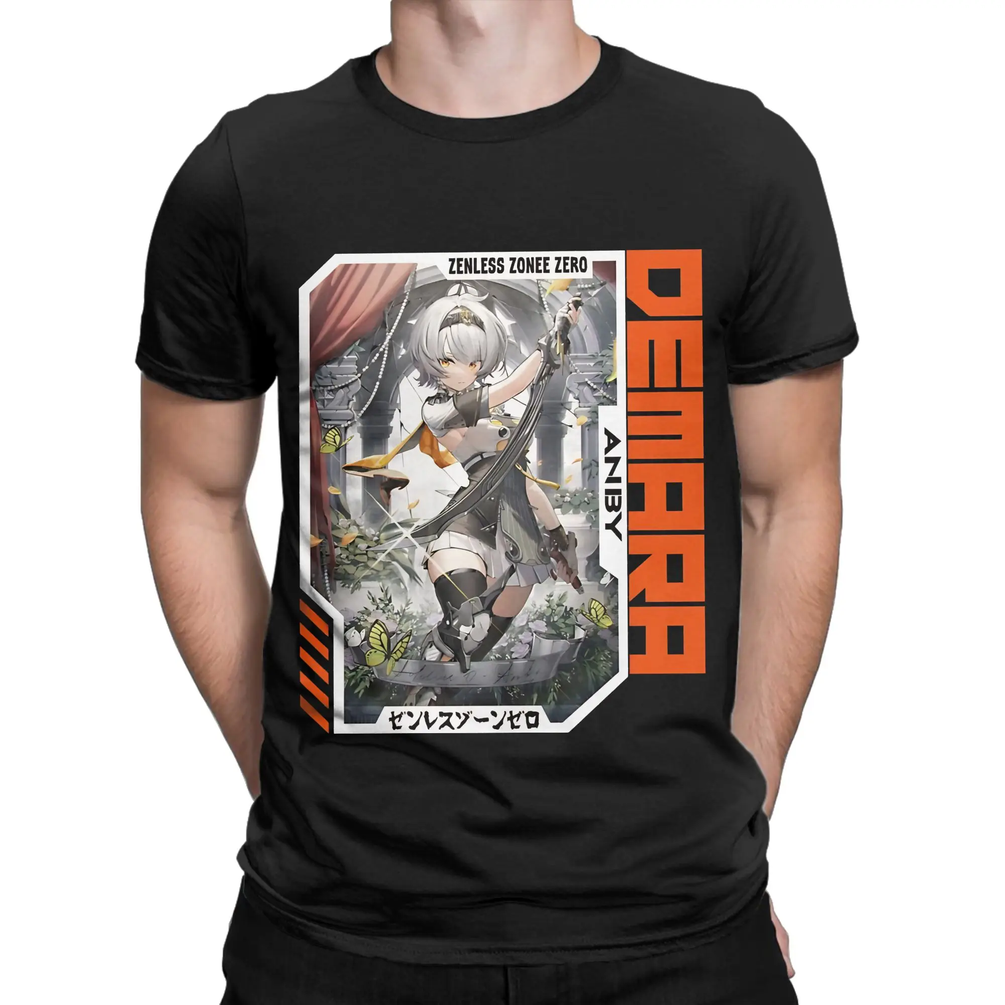 Anby Demara  Zenless Zone Zero Classic Graphic 100% Cotton T-Shirt Zenless Zone Zero Tees Tops For Men