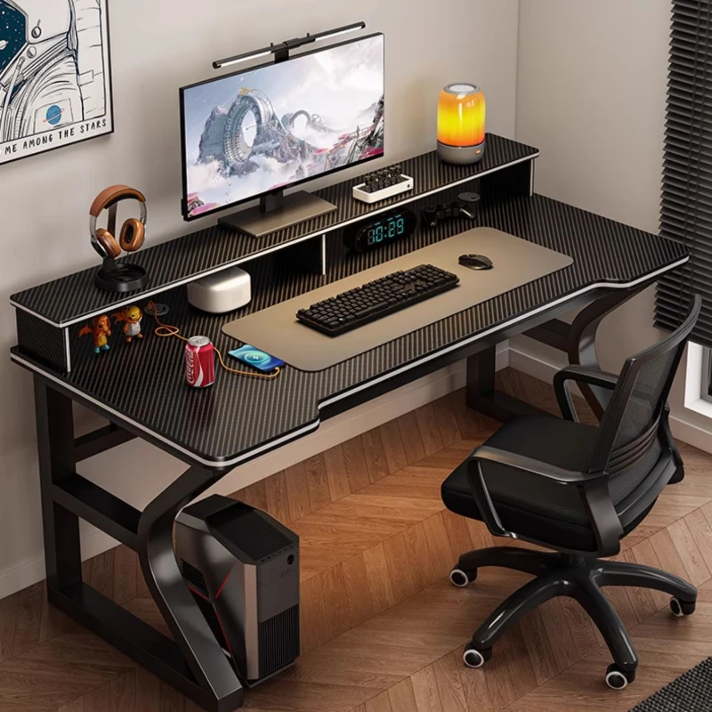 

Computer Table Electric Desk Office Chair Gamer Setup Dual Monitor Arm Study Furniture Up Standing Bureau Gamming Gaming Shelf