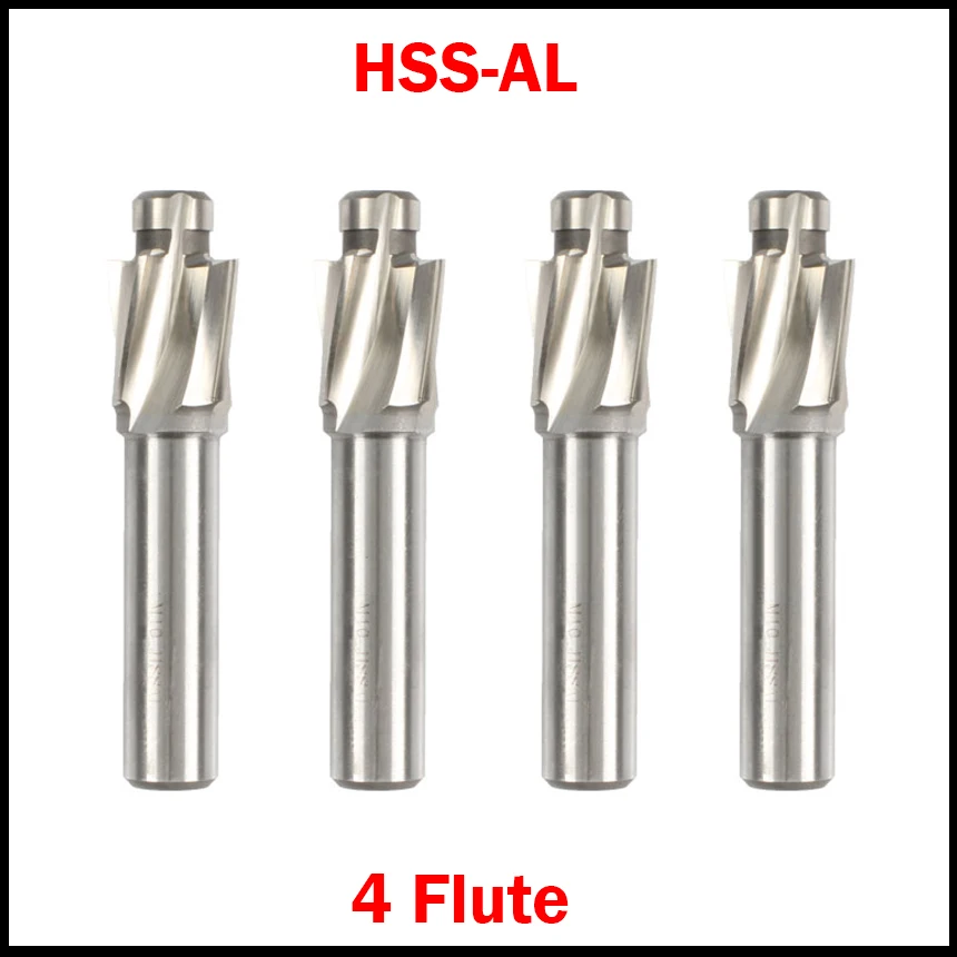 

M14 14.4*24.1 14.4x24.1 HSS-AL 4 Flute Piloted Countersink Router Drill Bit Counterbore Flat End Mill Milling Cutter