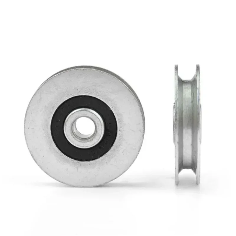 6*33*8mm Mechanical Guide Pulley with Groove U-groove Bearing Steel Track Wheel Weaving Machine Sheave