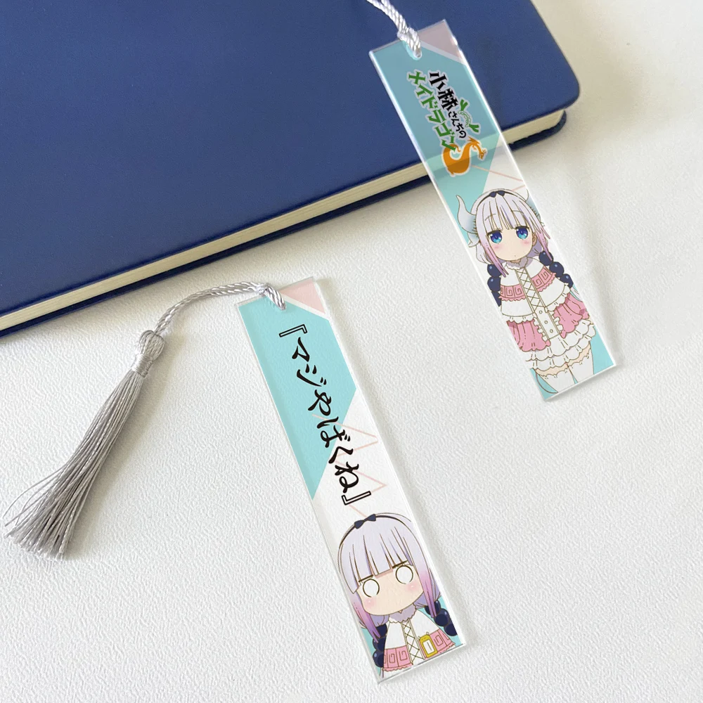 Anime Miss Kobayashi's Dragon Maid Kobayashi Tohru Crystal Transparent Bookmark Creative Bookmarks 3403 Stationery Accessories