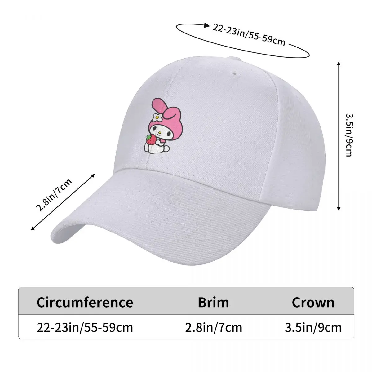 NEW Duckbill cap Strawberries Melody Baseball Caps For Men Women Golf Hats