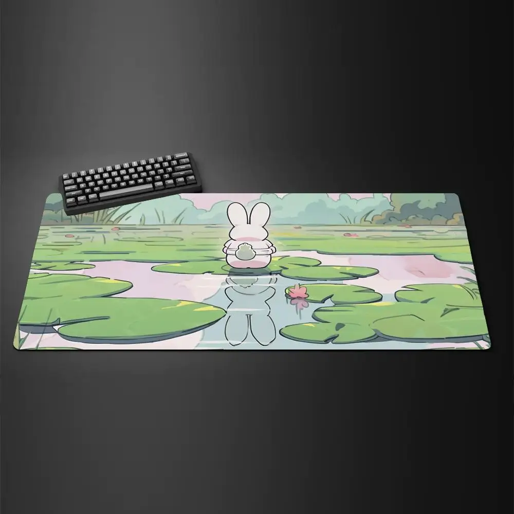 

The rabbit in the pond Mouse Pad Gamer Office Accessories Pc Cabinet Games Desk Mat Computer Desks Keyboard Gaming Mats playmat