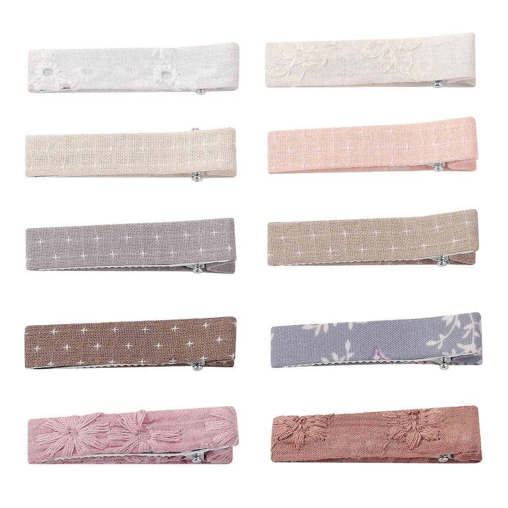 

Заколки для волос «Аллигатор» для девочек, заколки для волос с полностью подкладкой из цветочной ткани, маленькая заколка для волос, аксессуары для волос «сделай сам»