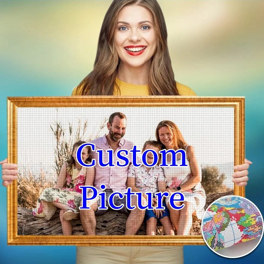 Custom Photo Cross Stitch Embroidery Kits 11CT Cotton/silk Thread Painting DIY Needlework Counted Unique Gifts Printed on Canvas