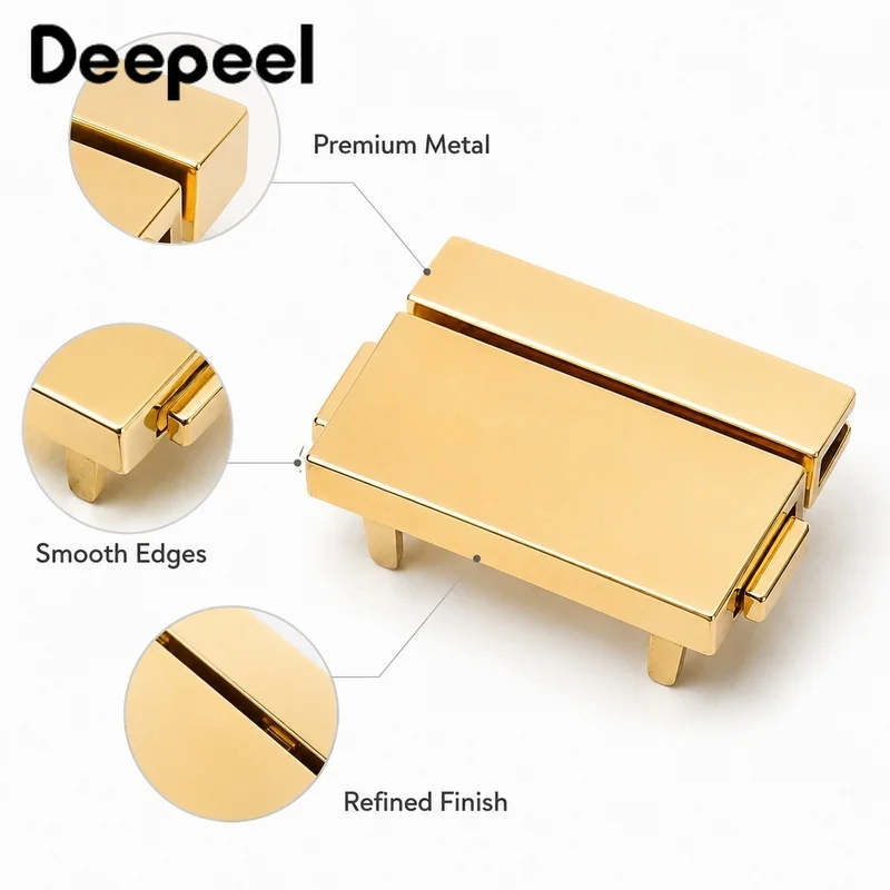 2/4Pcs 38x29mm Zinc Alloy Spring Bag Lock Snap Closure Clasp for Handbags Purse Wallets Handmade Leather Sewing Craft Hardware