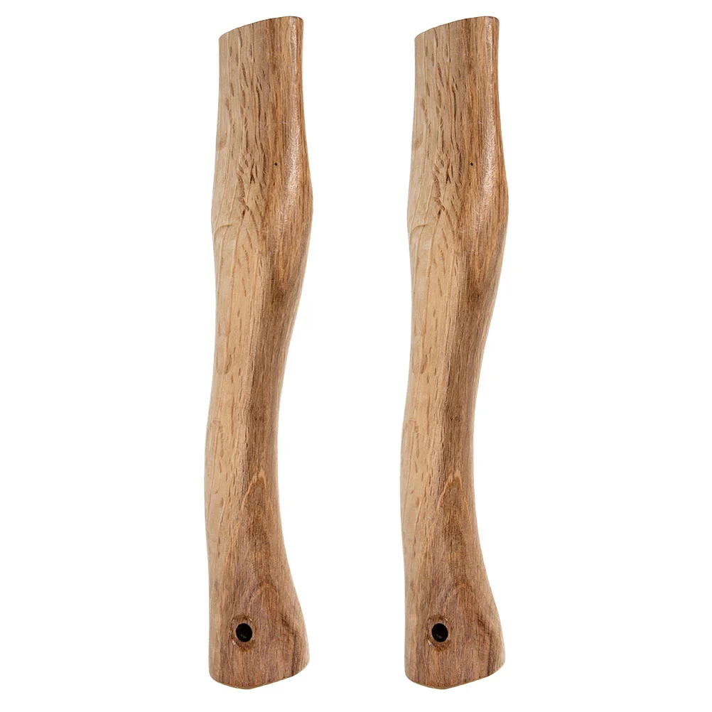 

2 Pcs Wooden Ax Handle for Axe Practical Part Grip Replacement Porch Replacements