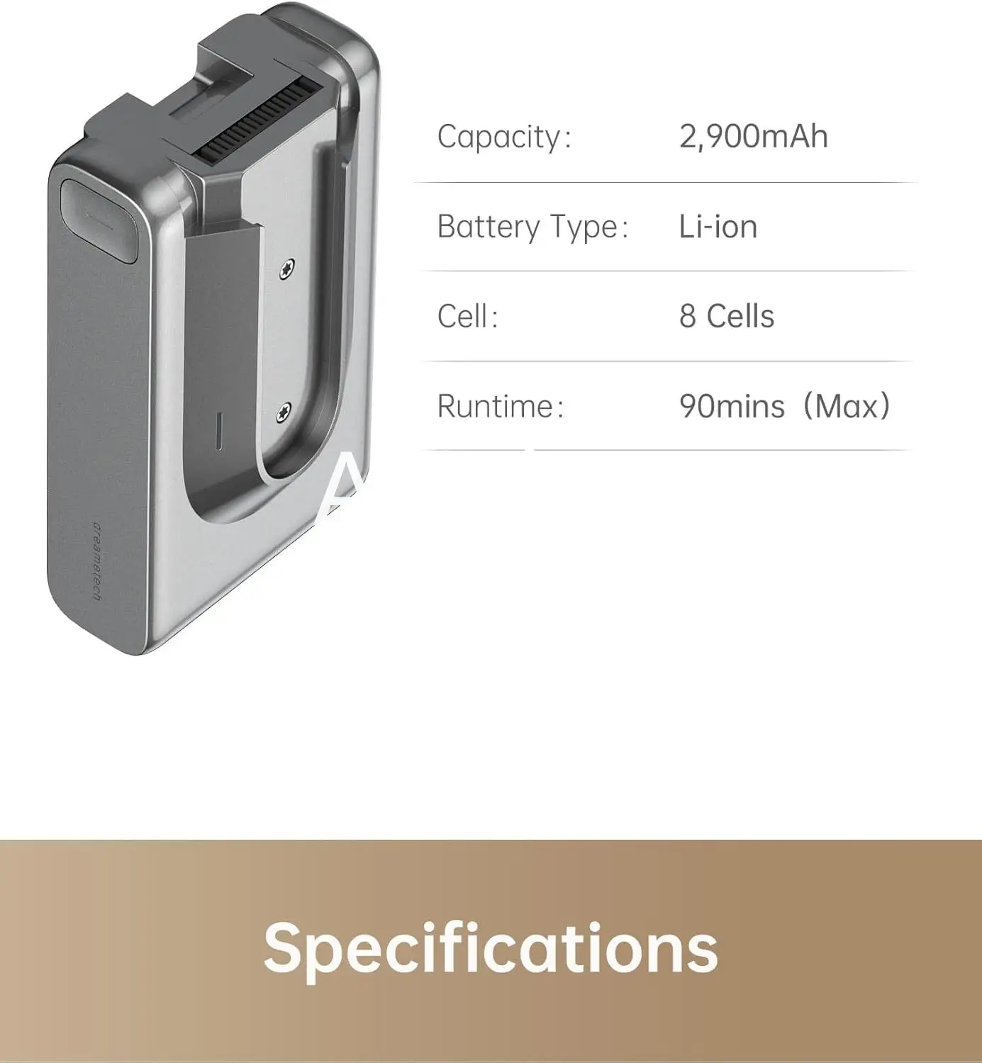 Imagem -02 - Substituição para Dreame T30 R20 Aspirador sem Fio Bateria Extra Recarregável Removível 2900mah P20338s1p-paa