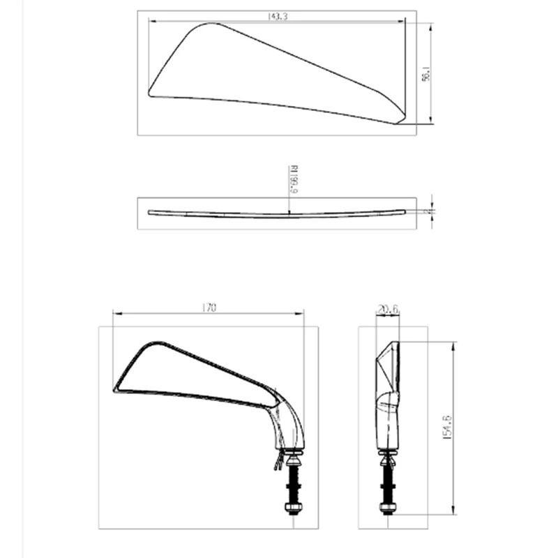

Designed For Motorcycle Accessories Reflectors LED Rear View Mirrors
