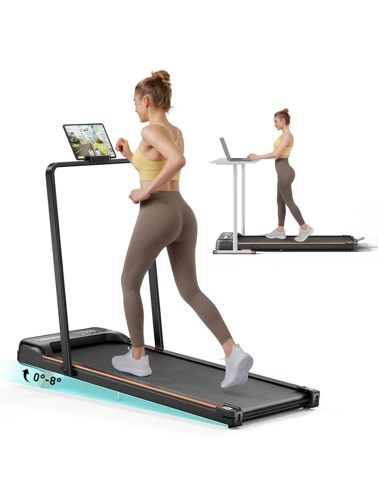 

Pad — прогулочная площадка мощностью 2,5 л.с., складная прогулочная площадка 2 в 1, наклонная, маленькая беговая дорожка со светодиодным дисплеем и R