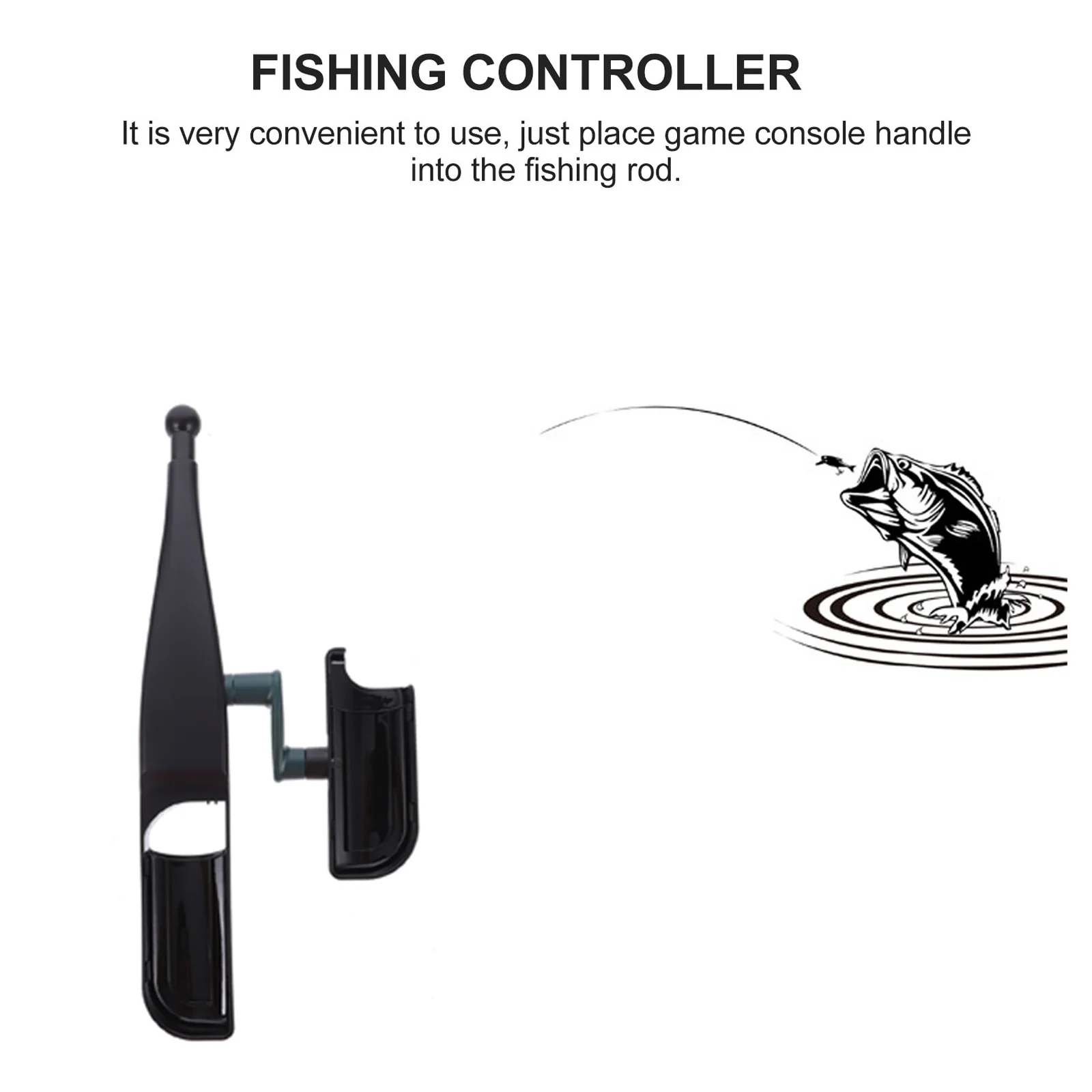 Rod Game Controller, kompatibel mit Switch, leichter Griff, somatosensorisches Angelspiel-Gamepad, Angelspiel-Zubehör, Spiel