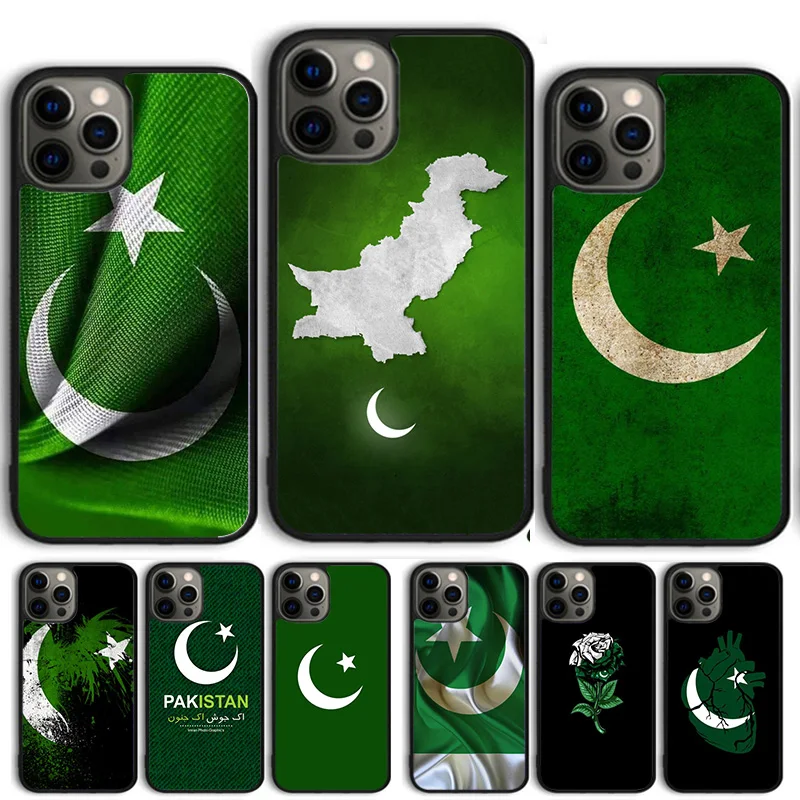 Pakistan Flag Phone Case Cover For iPhone 15 16 14 13 12 Pro Max mini 11 Pro Max XS X XR Plus Coque Shell