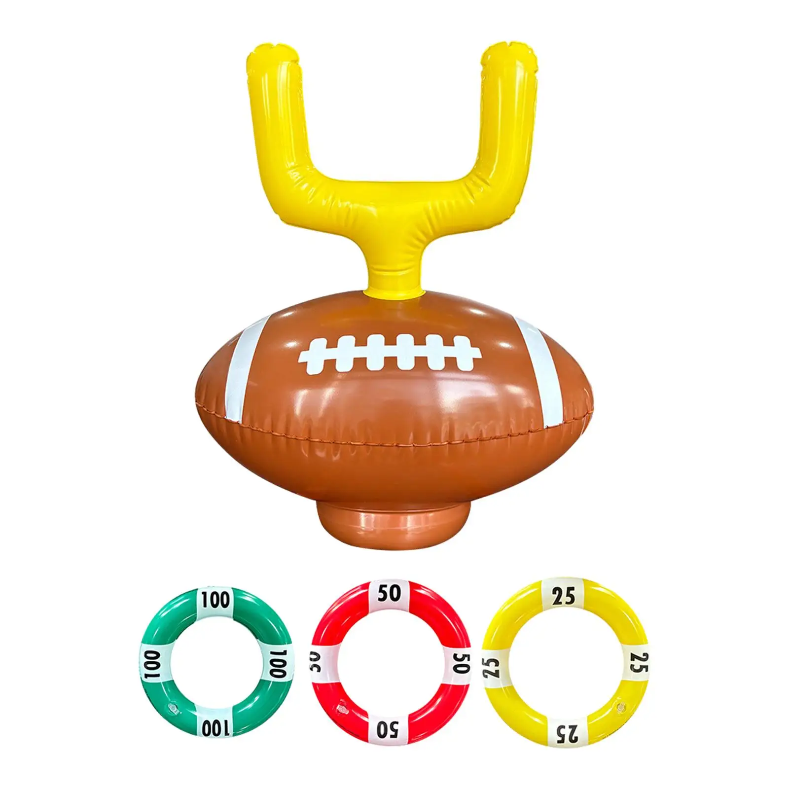 Football Ring Toss Hat Indoor Holiday Fun Team Games Durable Ring Toss Games Set for Indoor Christmas Activity Carnival Kids