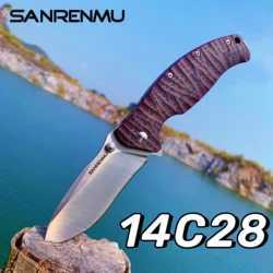 SRM SANRENMU-Couteau Pliant de Poche, Lame 14C28N, html en Plein Air, Camping Keeptics, Survie, Sauvetage, Camping, JackKnife, EDC, 1006