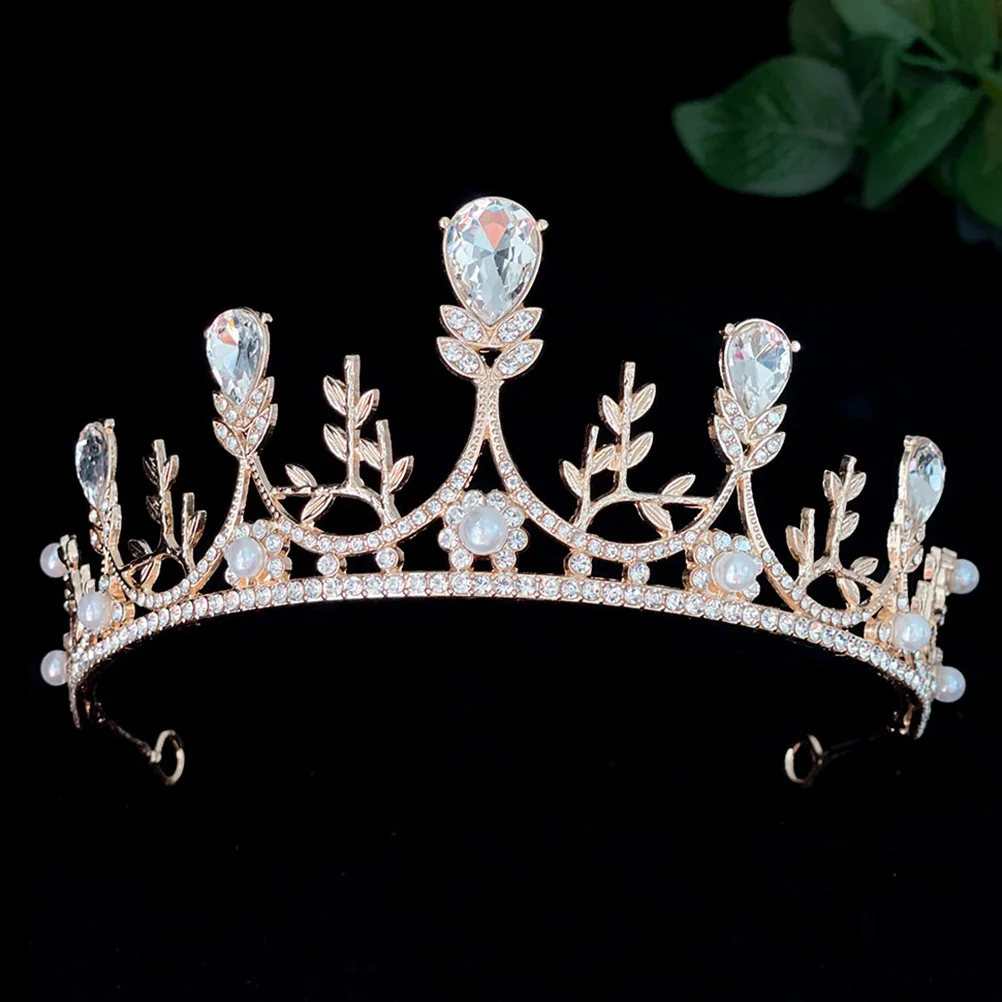 

Rhinestone Crown Headband Bridal Tiara For Wedding Party Prom Women Hair Accessory Sparkling Bride Headdress