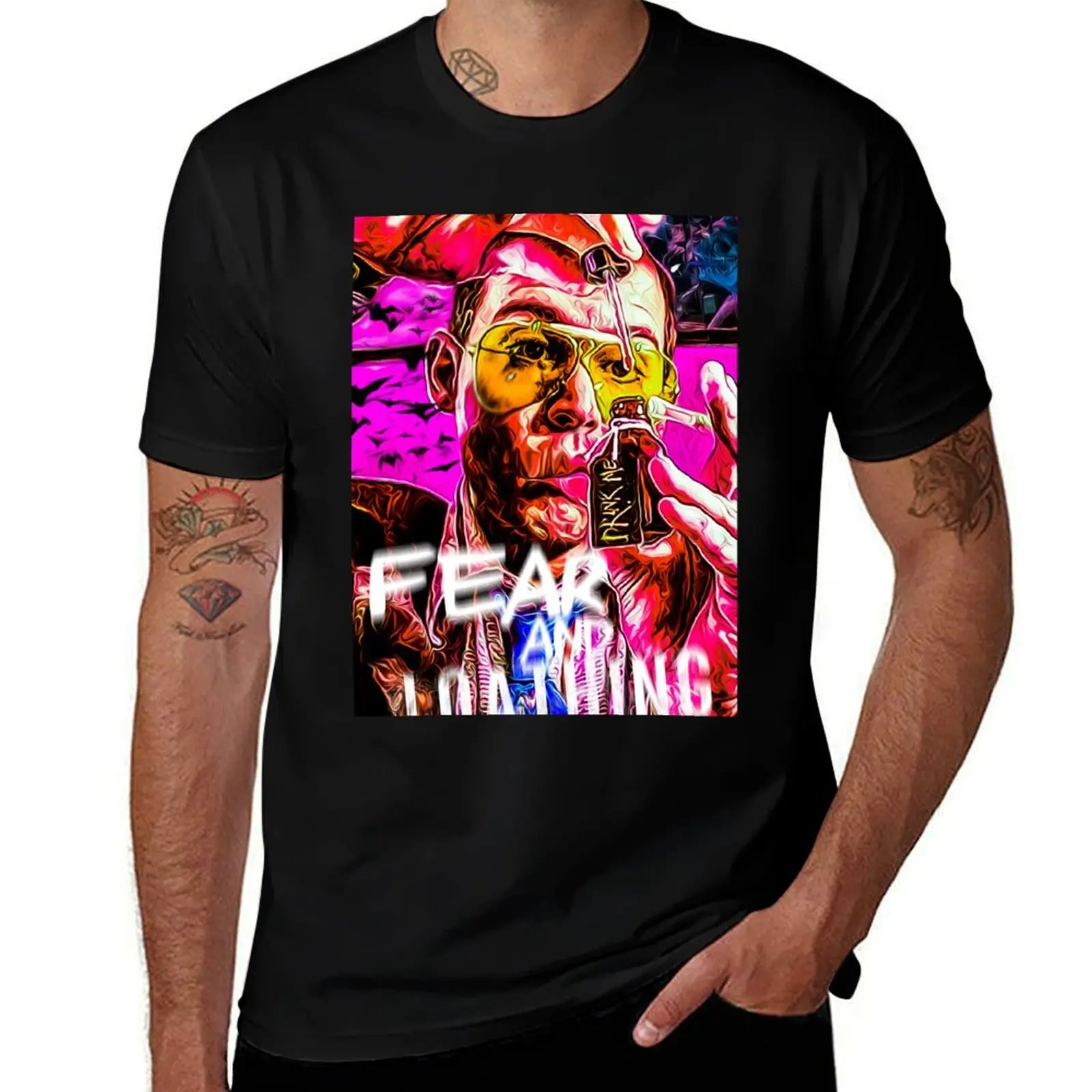 

T-Shirt shirt las t humor man funny T-Shirt t fear in and print tshirt cotton shirts vegas loathing dark