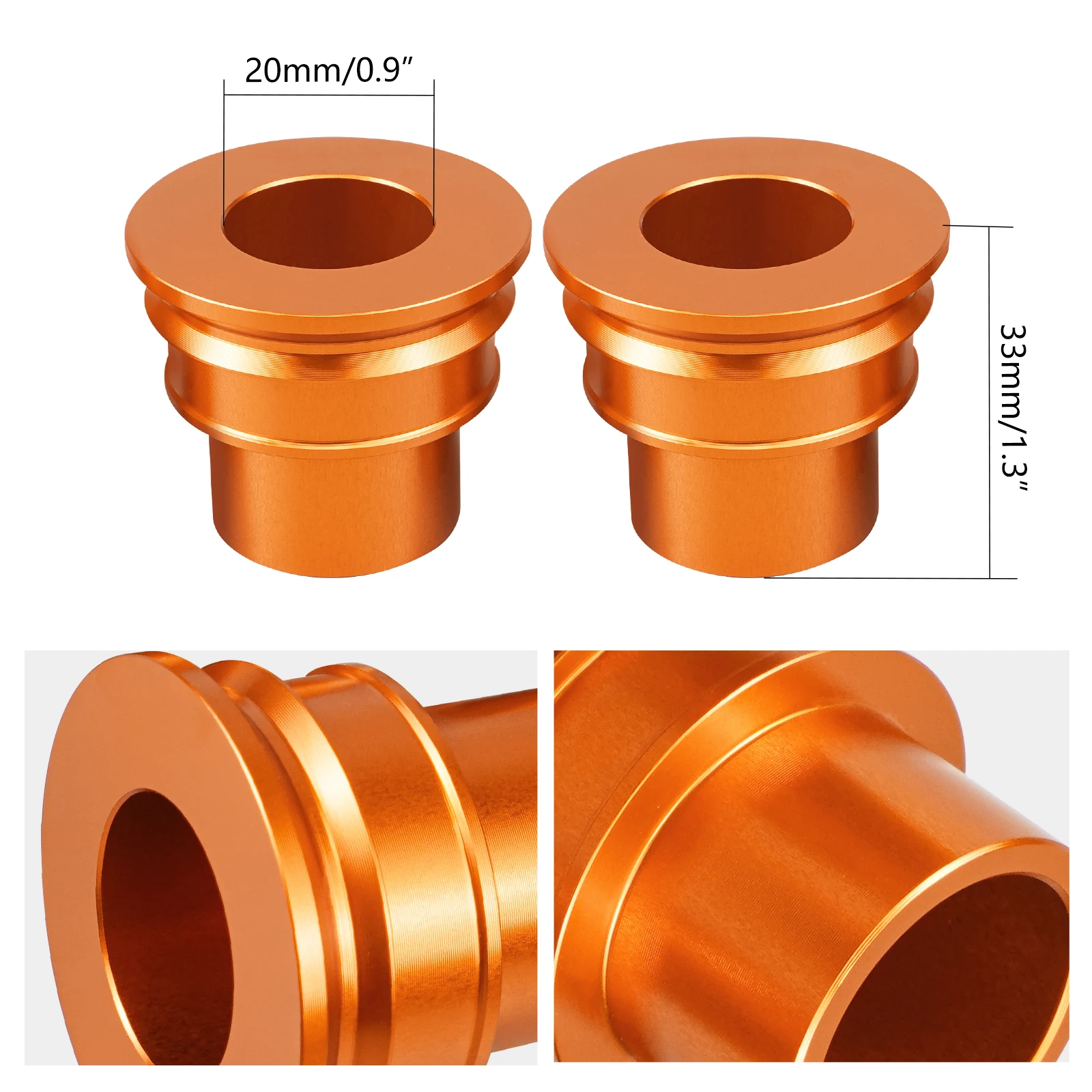 For KTM EXC300 EXC EXCF EXC-W XCW 125 250 300 350 400 450 500 2016-2023 SX SXF XCF 2003-2012 20MM Rear Wheel Spacers Hub Collars