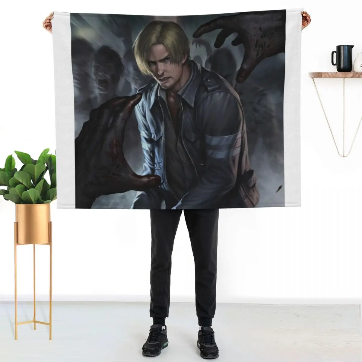 Leon Kennedy Throw Blanket Decorative Sofas Bed Fashionable sofa bed halloween Designers Decorative Throw Blankets