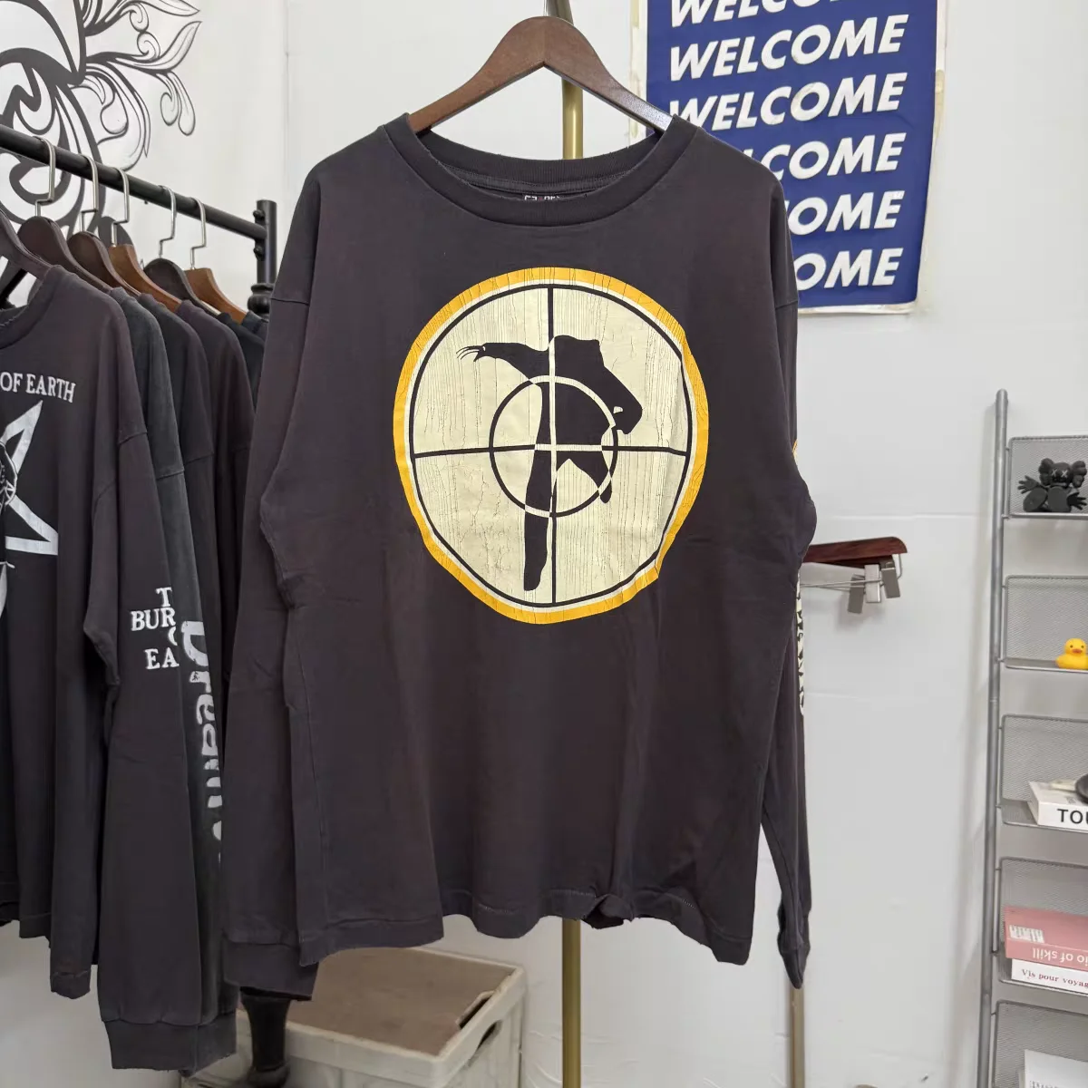 

25fw футболка SAINT с длинными рукавами BEYOND DREAMS для мужчин и женщин, футболка высокого качества, футболки