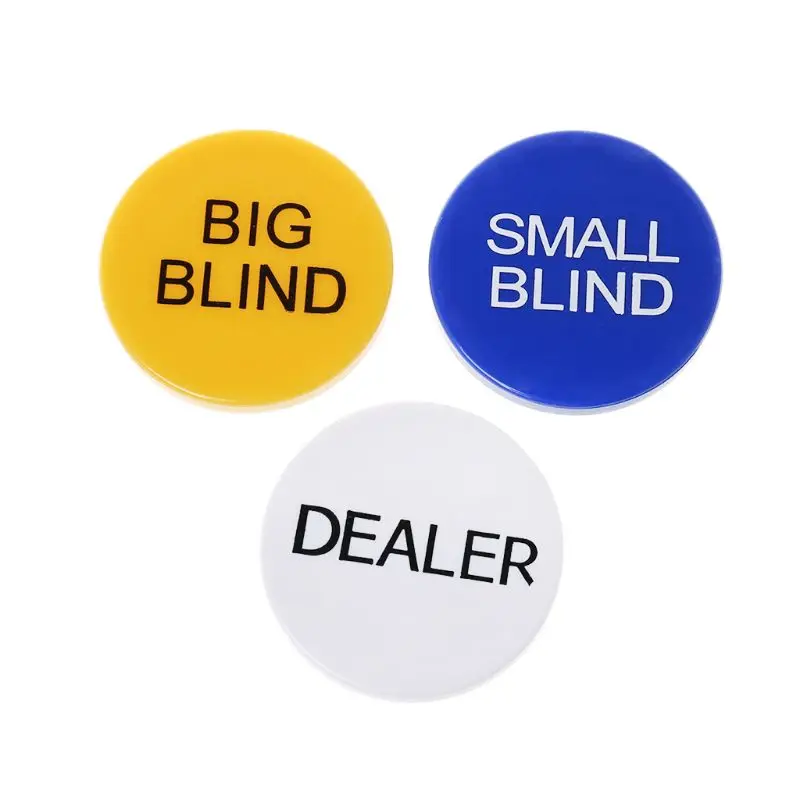 Games & Sports Expert Small Blind, Big Blind, Dealer Puck Buttons | Set Of 3 Casino Texas Hold'em Poker Dealer Accessory